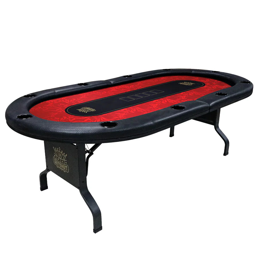 GUTSHOT 10 Player Folding Poker Table With Foldable Legs